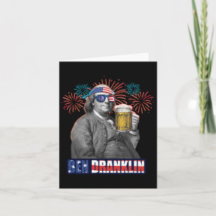 Cartão Ben Franklin Celebrando o Dia da Independência. Be