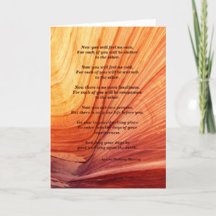 Cartão Bênção de Apache de Casamento Sinta Sem Chuva Dent