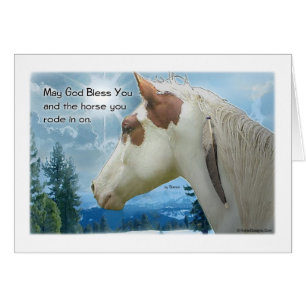 Cartão Bênção do cavalo do chapéu da medicina