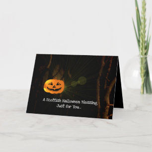 Cartão Bênção escocesa do Halloween -