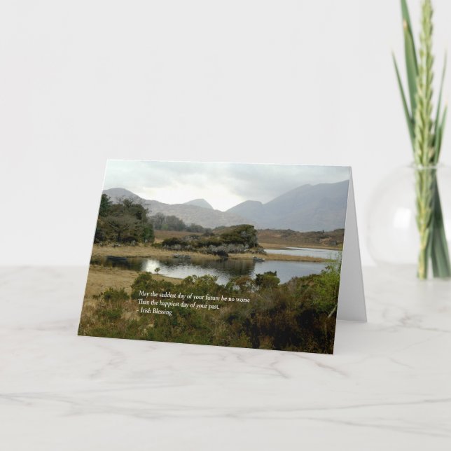 Cartão Bênção irlandesa para seu futuro (Frente)