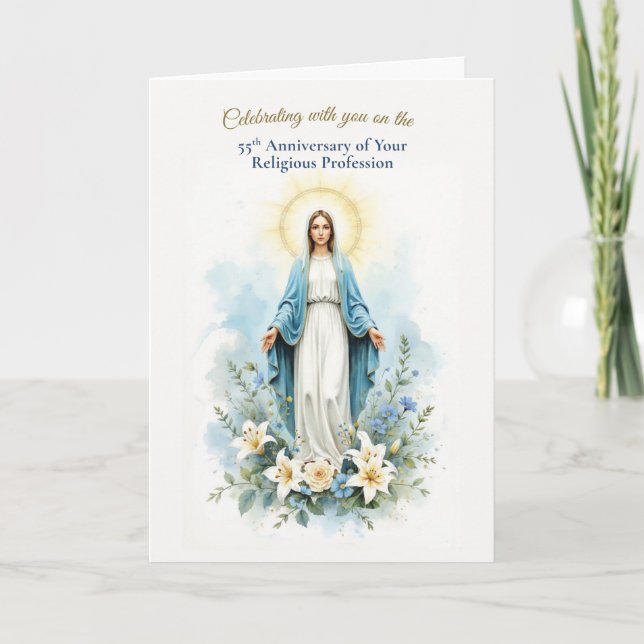 Cartão Bênção Mariana da 55ª Profissão Religiosa (Frente)