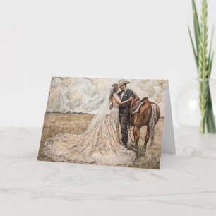 Cartão Bênção na Viagem de Casamento de Aventura e Amor