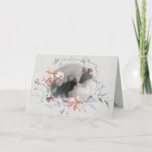 Benção Watercolor Poinsettias Foto Wreath