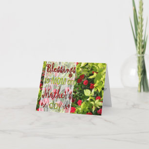 Cartão Bênçãos à mãe no Dia de as mães