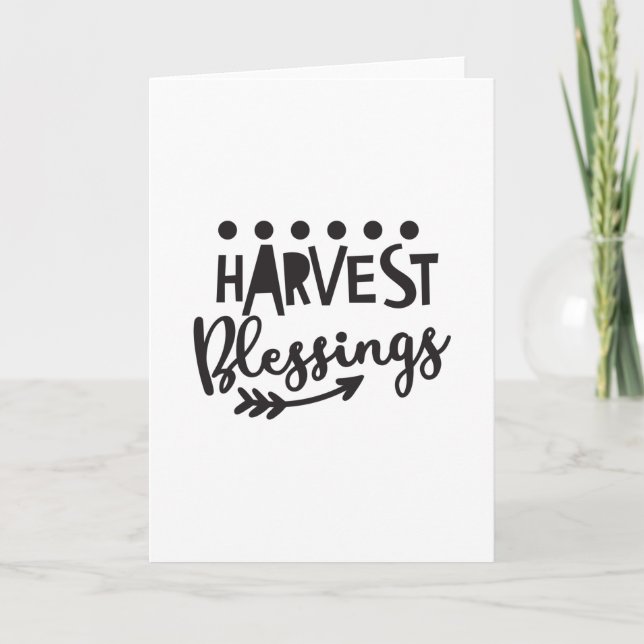 Cartão Bênçãos da Colheita (Frente)