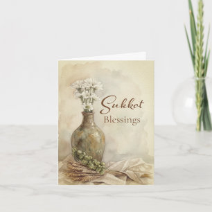 Cartão Bênçãos da Colheita de Sucot