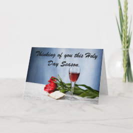 Cartão Bênçãos da Estação do Dia Sagrado.