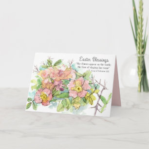 Cartão Bênçãos da Páscoa Cântico de Salomão Rosas Silvest