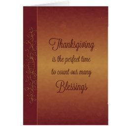 Cartão Bênçãos De Ação De Graças Pintadas
