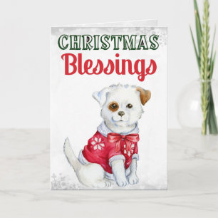 Cartão Bênçãos de Natal para Cachorros