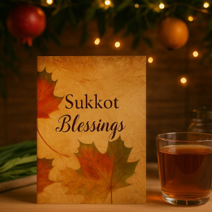 Cartão Bênçãos de Sukkot