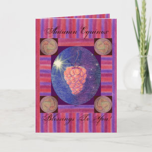Cartão Bênçãos do equinócio do outono