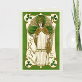 Cartão Bênçãos no Dia de São Patrício - Placa