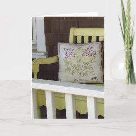 Cartão Bench e Travesseiro Amarelos - Vineyard de Martha