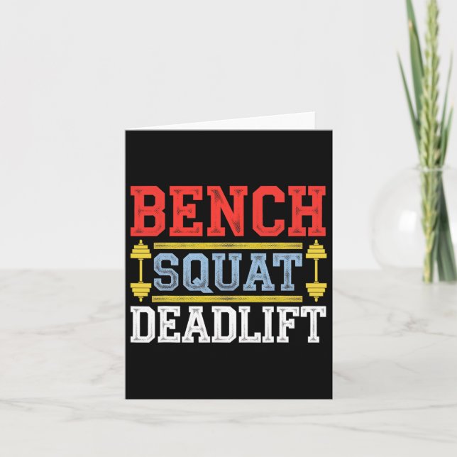 Cartão Bench Squat Deadlevantar Barbell Bodybuilding 1 (Frente)