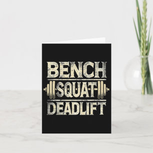 Cartão Bench Squat Deadlifo Barbell Bodybuilding