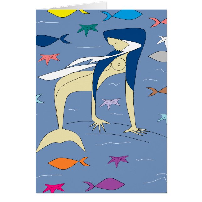 Cartão Bênçida Virgem Sereia (Frente)