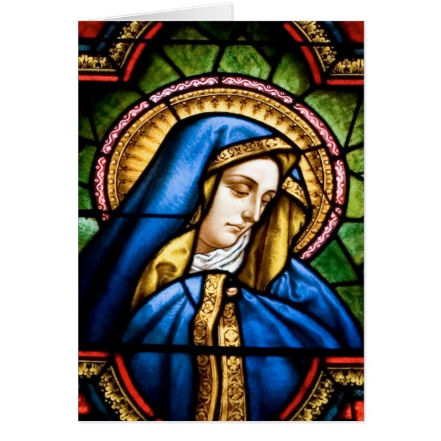 Cartão Bendito Entre Mulheres Com Placa De Vidro Contida (Frente)