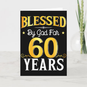 Cartão Bendito Por Deus Por 60 Anos 60º Aniversário Homen