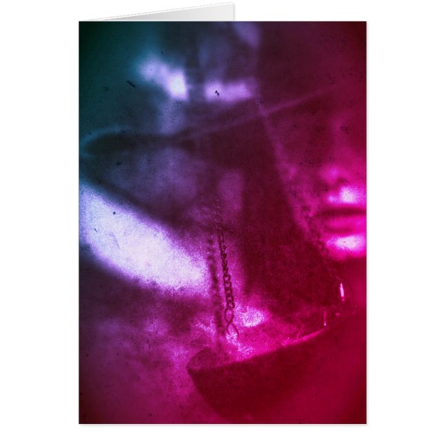 Cartão Bendito Seja Grunge Roxo (Frente)