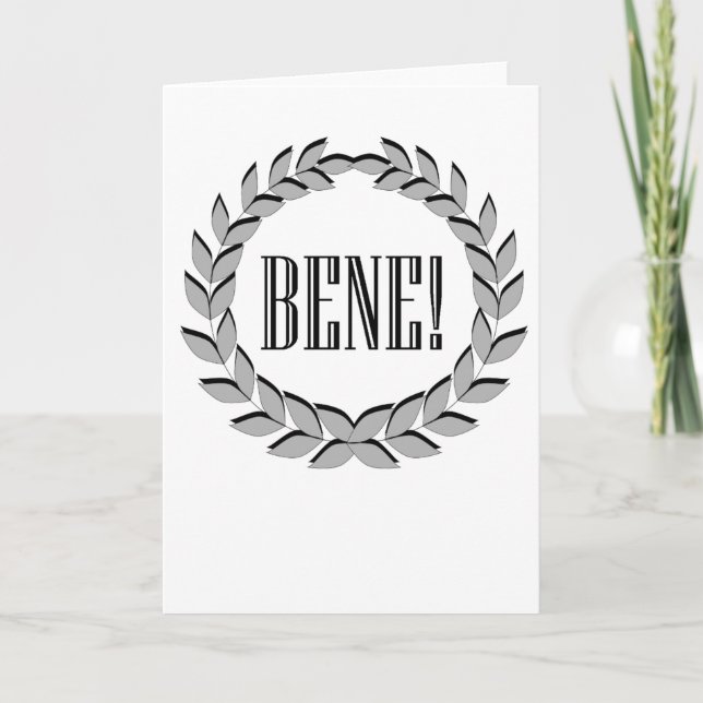 Cartão Bene! Bom trabalho! (Frente)