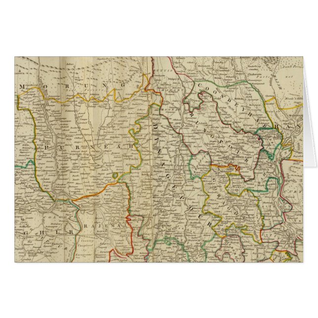 Cartão Bengala, Bahar &c norte (Frente Horizontal)