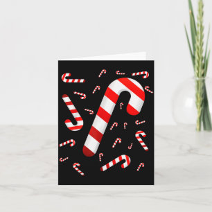 Cartão Bengala Merry e Brilhante Doce Vermelho e Branco