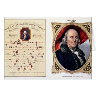 Cartão Benjamin Franklin 1847
