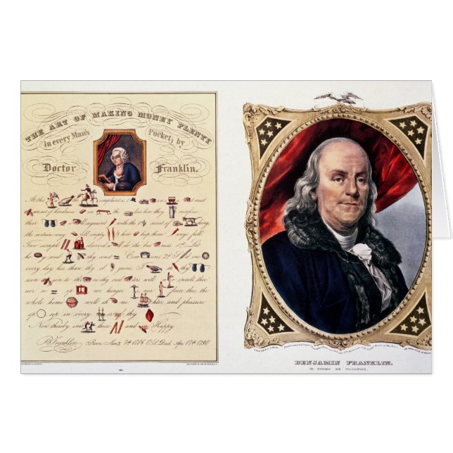 Cartão Benjamin Franklin 1847 (Frente Horizontal)
