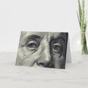 Cartão Benjamin Franklin Greeting Card (Money Inside)