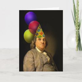 Cartão Benjamin Franklin Happy Birthday
