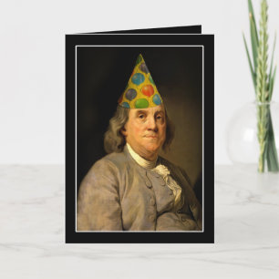 Cartão Benjamin Franklin Happy Birthday