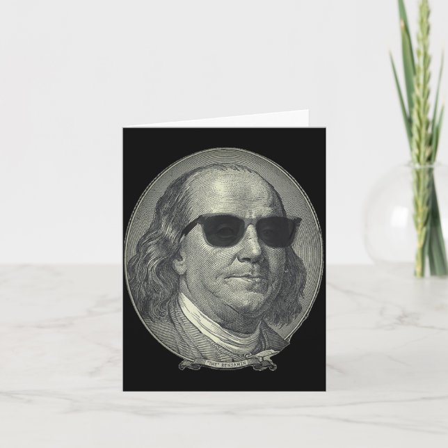 Cartão Benjamin Franklin The Benjamin Its All About  (Frente)
