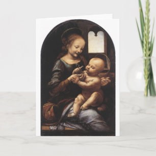 Cartão Benois Madonna by Leonardo Da Vinci circa 1478