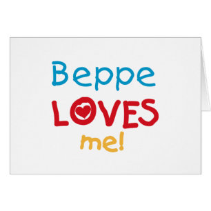 Cartão Beppe me ama T-shirts e presentes