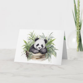 Cartão Berço De Panda Birthday Birthday Com Cesta