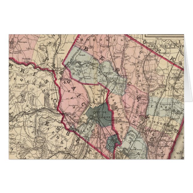 Cartão Bergen, Cos Passaico, NJ (Frente Horizontal)