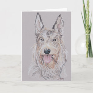 Cartão Berger Picard or Picardy Shepherd Dog Art Greeting