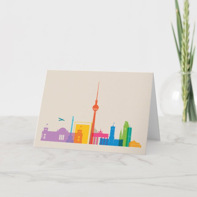 Cartão Berlim, arquitectura da cidade de Alemanha (Frente)