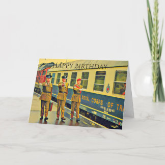 Cartão Berlin Military Train Birthday Card