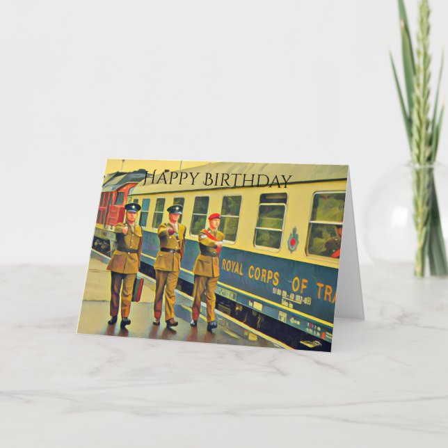 Cartão Berlin Military Train Birthday Card (Frente)