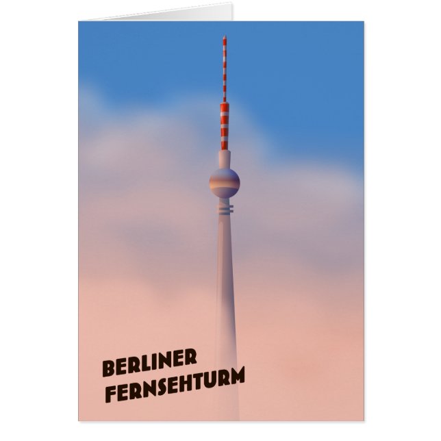 Cartão Berliner Fernsehturm ,Torre de Berlim (Frente)