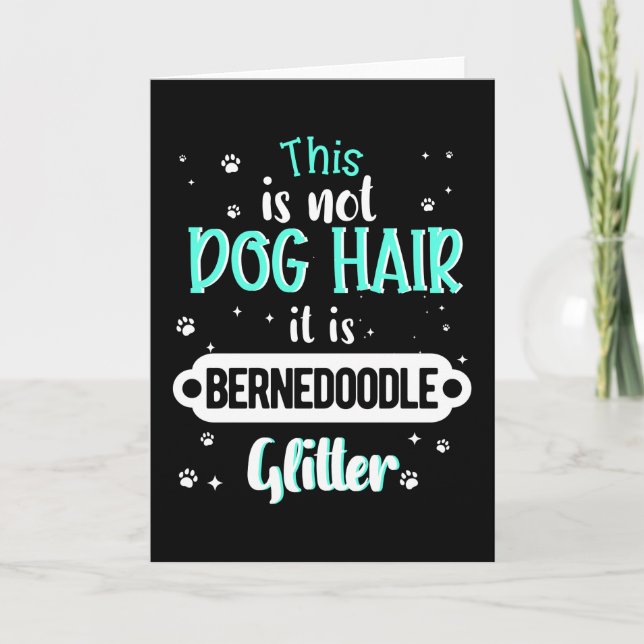 Cartão Bernedoodle Dog Engraçado Ideia (Frente)