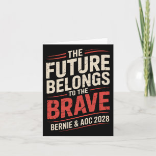 Cartão Bernie Sanders E Aoc 2028 Para A Campanha Presiden