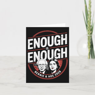 Cartão Bernie Sanders E Aoc 2028 Para A Campanha Presiden