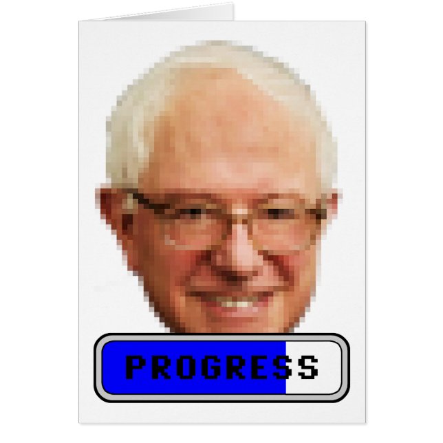 Cartão Bernie Sanders Pixelado - PROGRESS (Frente)