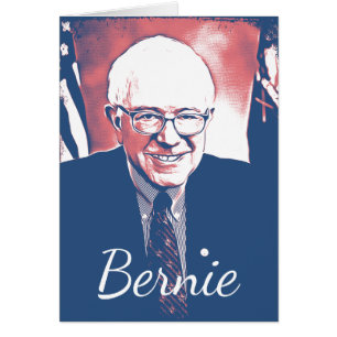 Cartão Bernie Sanders suporta placa preta de arte digital