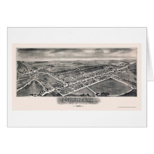 Cartão Bernville, mapa panorâmico do PA - 1898