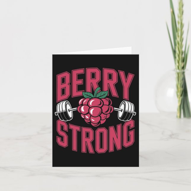 Cartão Berry Strong - Edifício de porcos para levantament (Frente)